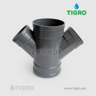 TRES VIAS REDUCTOR ALCANTARILLADO PVC TIGRO